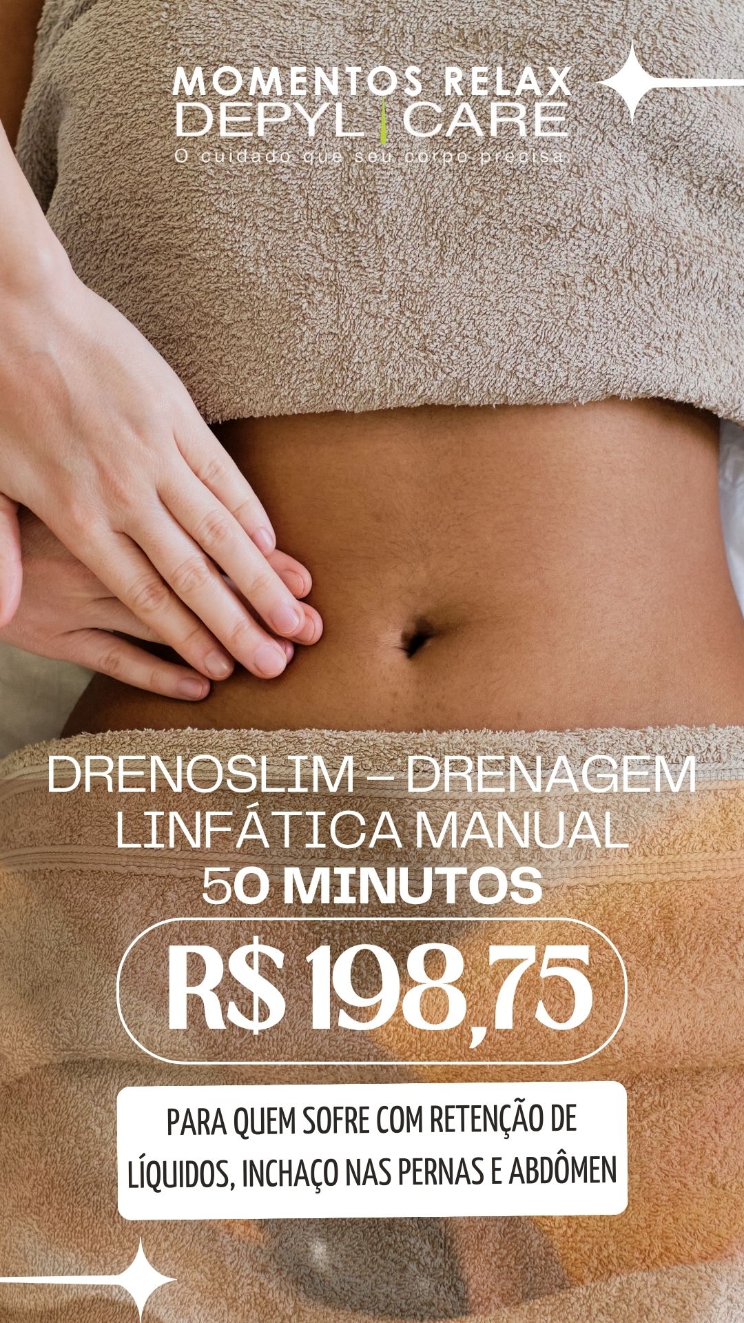 Drenoslim – Drenagem Linfática Manual – 50 minutos